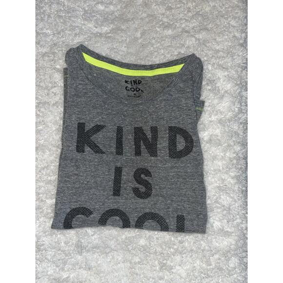 Kind is cool girls sz. XL gray asymmetrical tee. Soft, cute - Picture 10 of 10